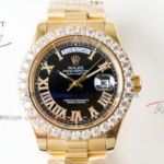Perfect Replica N9 Factoy Rolex Day Date Oyster Perpetual Diamond Swiss Fake Watches